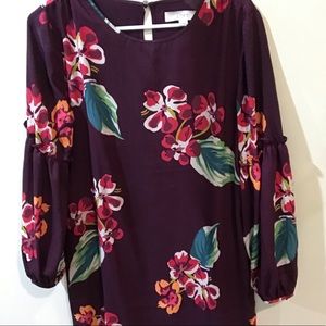 Fall floral Loft dress